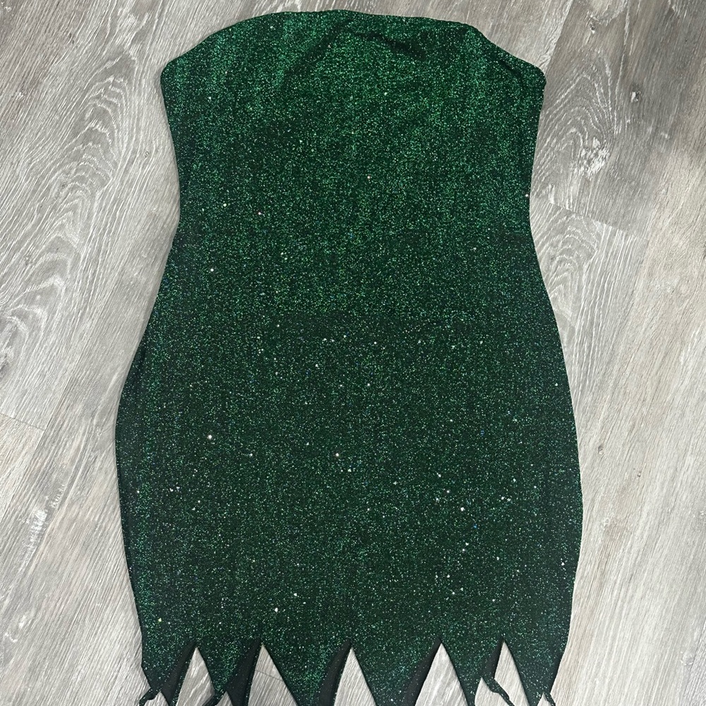 SOLD ❗️SHEIN Strapless Green Dress